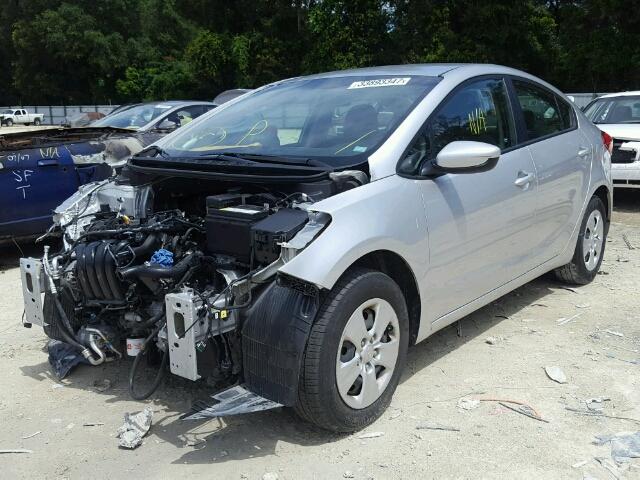 KNAFK4A69E5066634 - 2014 KIA FORTE LX SILVER photo 2