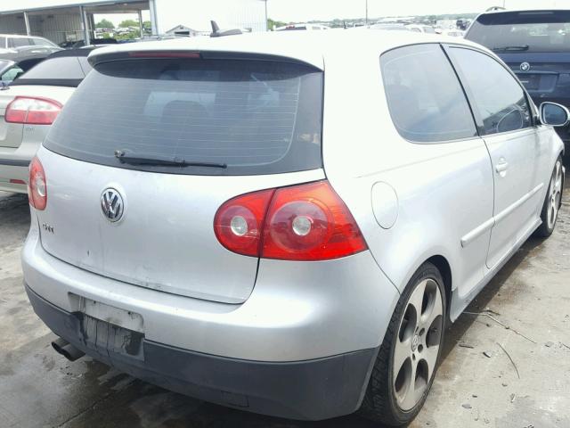 WVWEV71K76W151262 - 2006 VOLKSWAGEN NEW GTI SILVER photo 4