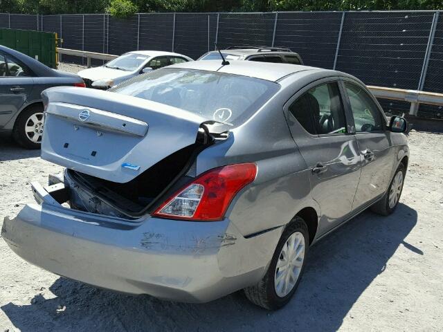 3N1CN7AP8CL901548 - 2012 NISSAN VERSA S GRAY photo 4