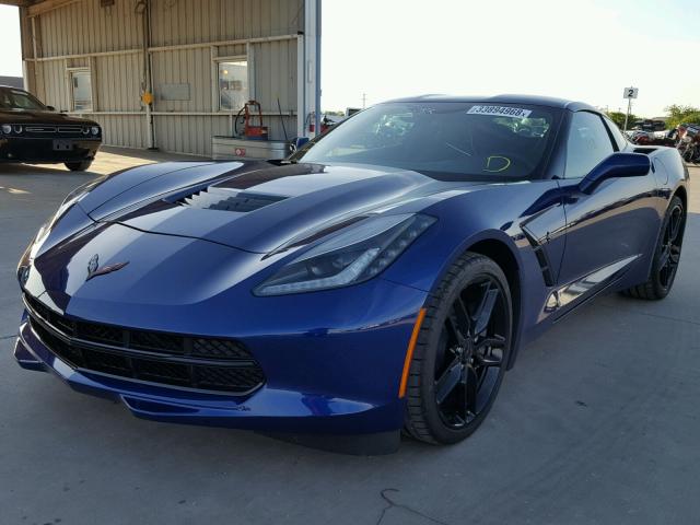 1G1YB2D77J5102960 - 2018 CHEVROLET CORVETTE S BLUE photo 2