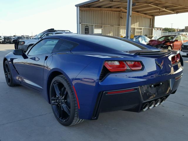 1G1YB2D77J5102960 - 2018 CHEVROLET CORVETTE S BLUE photo 3