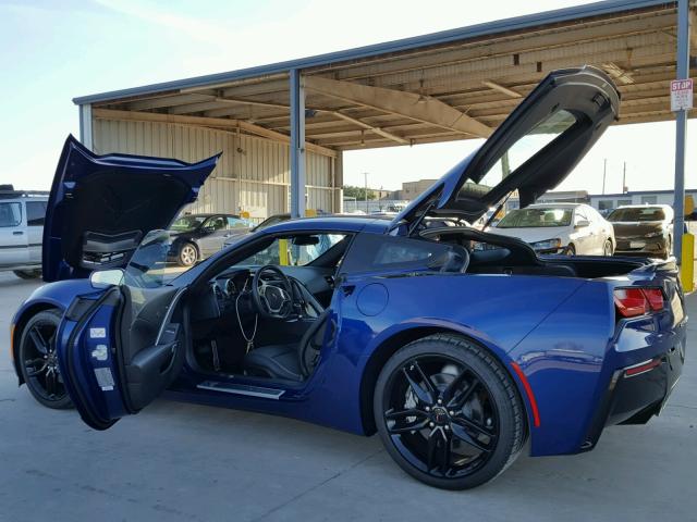 1G1YB2D77J5102960 - 2018 CHEVROLET CORVETTE S BLUE photo 9