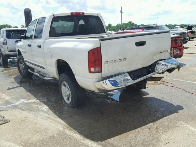 3D7KU28623G764424 - 2003 DODGE RAM 2500 S WHITE photo 3