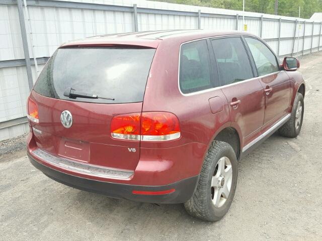 WVGBC77L44D080471 - 2004 VOLKSWAGEN TOUAREG 3. BURGUNDY photo 4