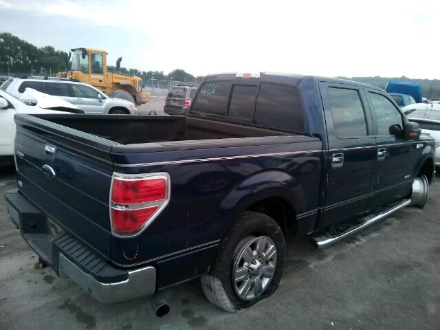 1FTFW1CTXBFA56726 - 2011 FORD F150 SUPER BLUE photo 4