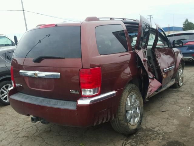 1A8HW58228F122459 - 2008 CHRYSLER ASPEN LIMI RED photo 4