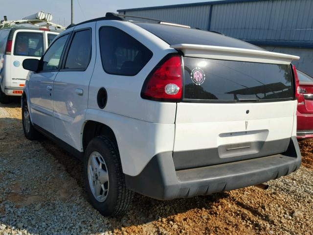 3G7DA03E34S514332 - 2004 PONTIAC AZTEK WHITE photo 3