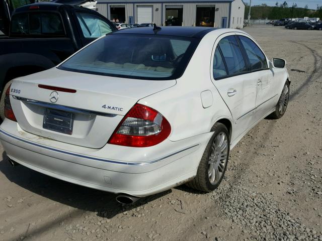 WDBUF87X58B261446 - 2008 MERCEDES-BENZ E 350 4MAT WHITE photo 4