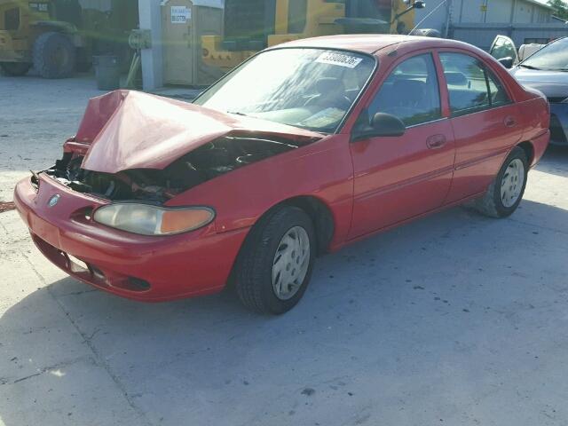 1MEFM13P7XW623943 - 1999 MERCURY TRACER LS RED photo 2