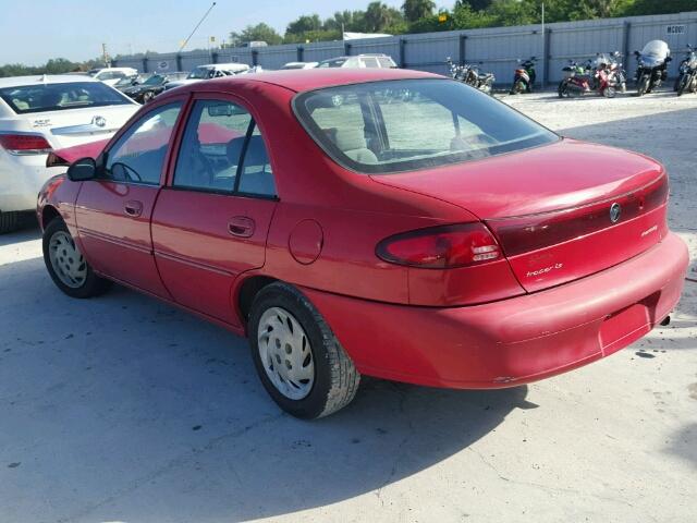 1MEFM13P7XW623943 - 1999 MERCURY TRACER LS RED photo 3