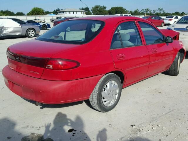 1MEFM13P7XW623943 - 1999 MERCURY TRACER LS RED photo 4