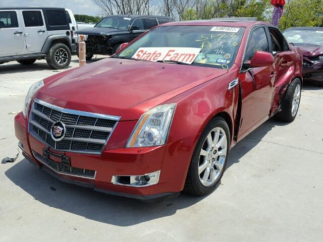 1G6DT57V880151528 - 2008 CADILLAC CTS MAROON photo 2