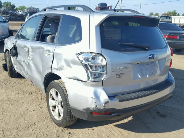 JF2SJAPC9EH558564 - 2014 SUBARU FORESTER 2 SILVER photo 3
