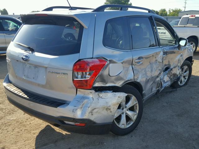 JF2SJAPC9EH558564 - 2014 SUBARU FORESTER 2 SILVER photo 4