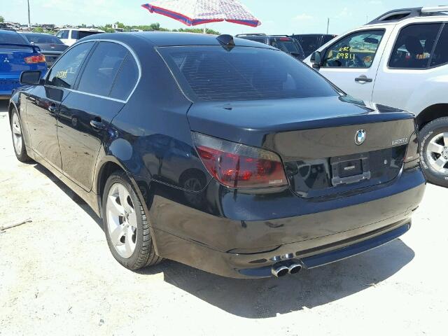 WBANE53507CW64736 - 2007 BMW 525 I BLACK photo 3