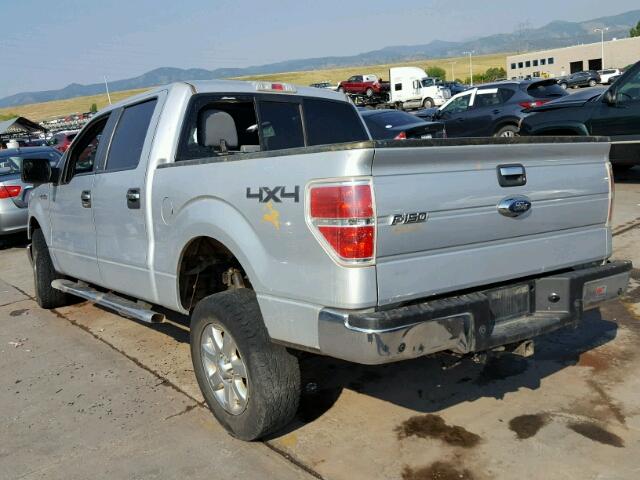 1FTFW1ET0DKD25677 - 2013 FORD F150 SUPER SILVER photo 3