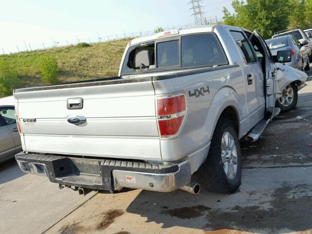1FTFW1ET0DKD25677 - 2013 FORD F150 SUPER SILVER photo 4