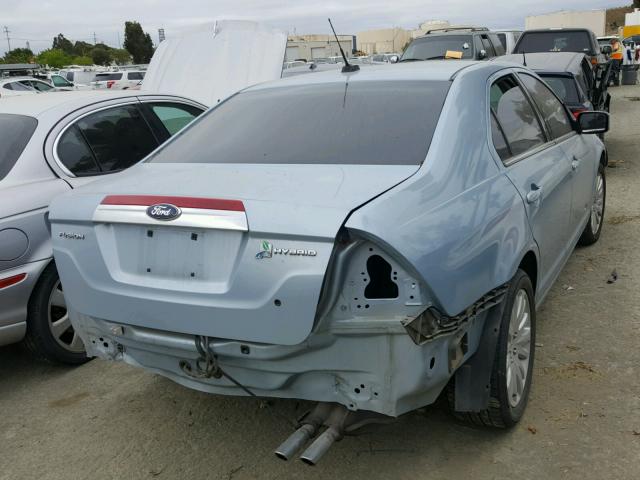 3FADP0L34BR299942 - 2011 FORD FUSION HYB BLUE photo 4