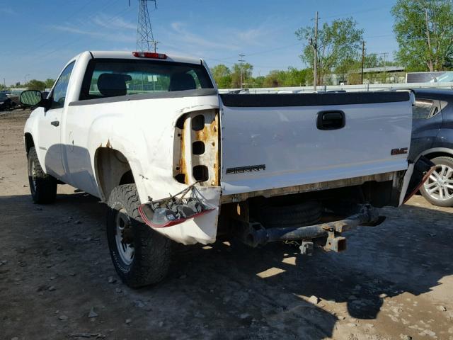 1GTHC24K17E528905 - 2007 GMC SIERRA C25 WHITE photo 3