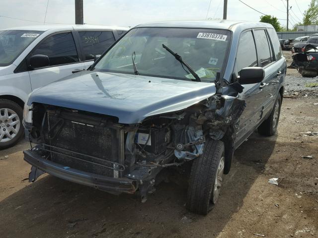 5FNYF28177B015097 - 2007 HONDA PILOT LX BLUE photo 2