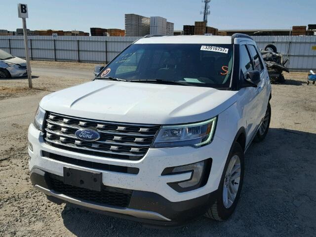 1FM5K7DH3HGB22276 - 2017 FORD EXPLORER X WHITE photo 2