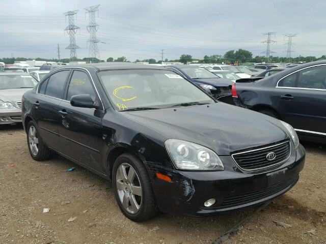 KNAGE123685214757 - 2008 KIA OPTIMA BLACK photo 1