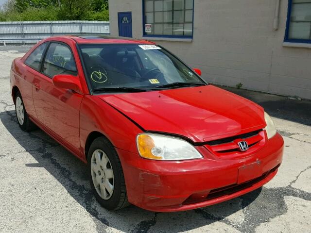 1HGEM22942L078690 - 2002 HONDA CIVIC EX RED photo 1