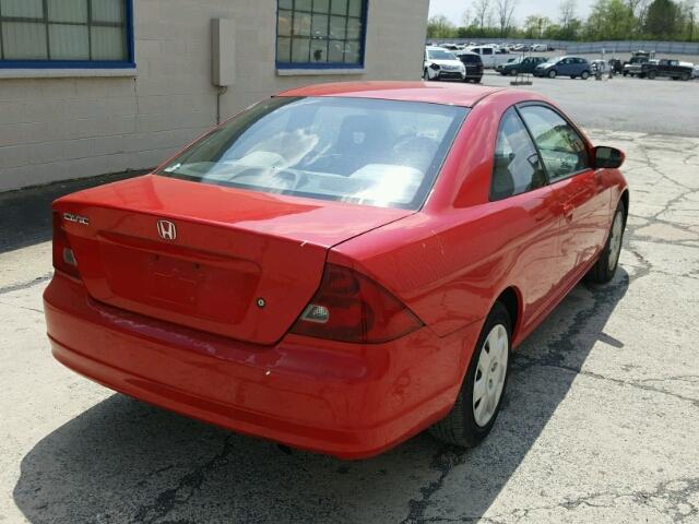 1HGEM22942L078690 - 2002 HONDA CIVIC EX RED photo 4