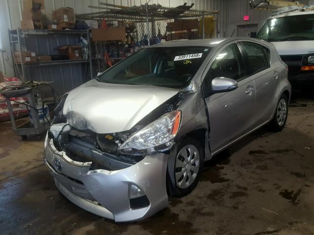 JTDKDTB32C1522908 - 2012 TOYOTA PRIUS C SILVER photo 2