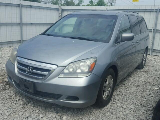 5FNRL38415B022766 - 2005 HONDA ODYSSEY SILVER photo 2