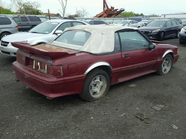 1FABP45E1KF106981 - 1989 FORD MUSTANG GT RED photo 4