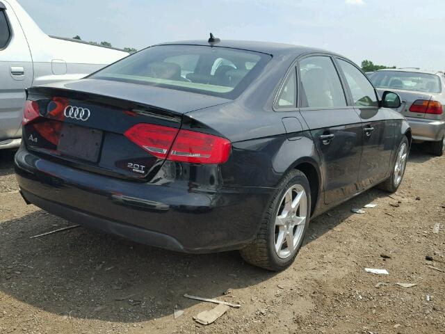 WAULF78K79N010631 - 2009 AUDI A4 2.0T QU BLACK photo 4