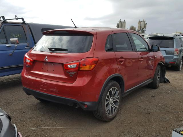 JA4AP3AW0GZ058551 - 2016 MITSUBISHI OUTLANDER RED photo 4