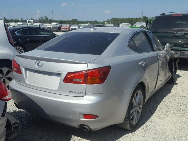 JTHBK262785073404 - 2008 LEXUS IS 250 SILVER photo 4