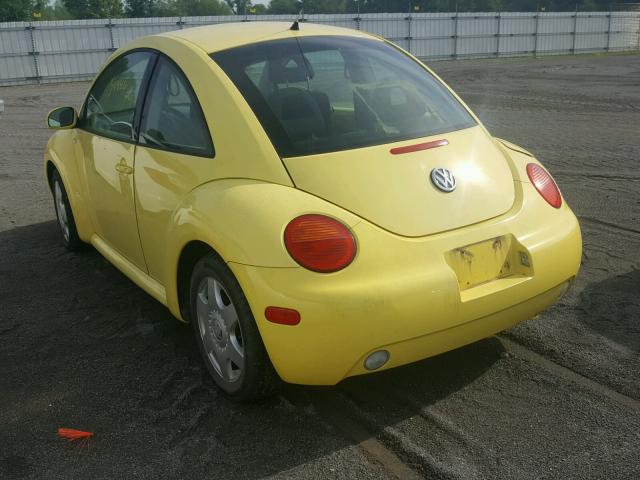 3VWCS21CX1M407489 - 2001 VOLKSWAGEN NEW BEETLE YELLOW photo 3