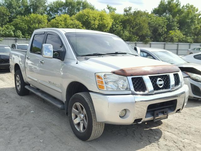 1N6BA07B95N535638 - 2005 NISSAN TITAN XE SILVER photo 1