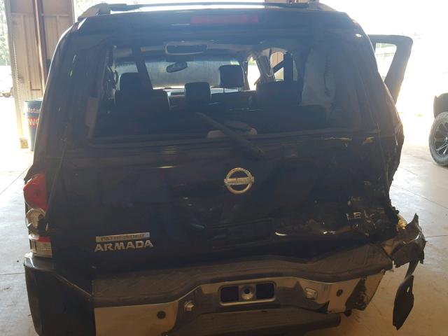 5N1AA08A34N735638 - 2004 NISSAN ARMADA SE BLACK photo 9