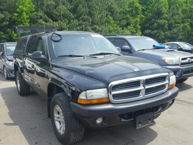 1D7HG38K74S654922 - 2004 DODGE DAKOTA QUA BLACK photo 1