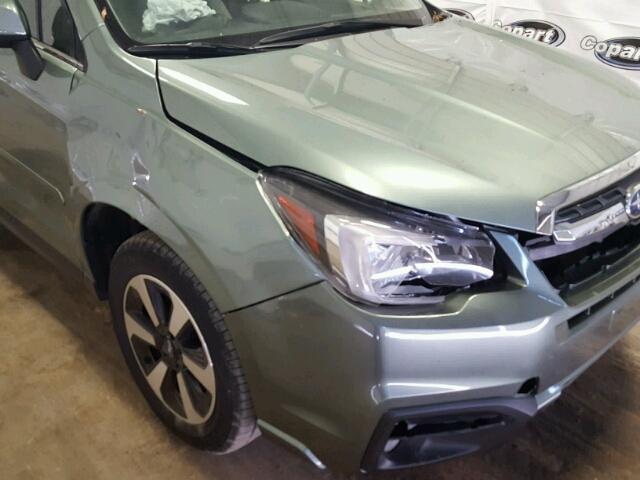 JF2SJAJC6HH465661 - 2017 SUBARU FORESTER 2 GREEN photo 9