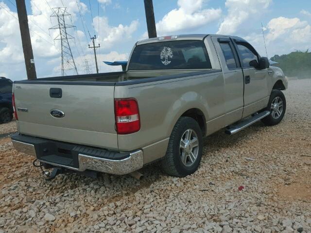 1FTRX12W57FB64684 - 2007 FORD F150 BEIGE photo 4