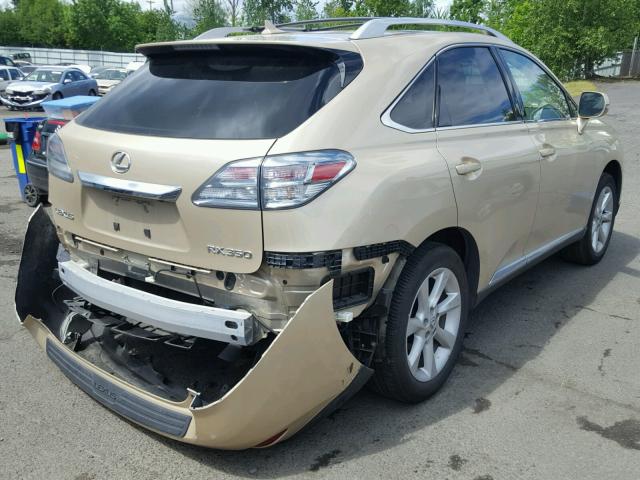 JTJBK1BA9A2406120 - 2010 LEXUS RX 350 GOLD photo 4