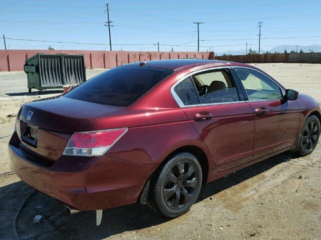 JHMCP268X8C045151 - 2008 HONDA ACCORD EXL BURGUNDY photo 4