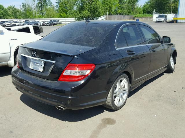 WDDGF56X39F225155 - 2009 MERCEDES-BENZ C 350 BLACK photo 4