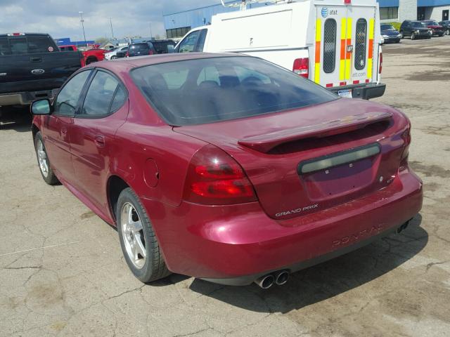 2G2WS522741364625 - 2004 PONTIAC GRAND PRIX ბურგუნდია ფოტო 3