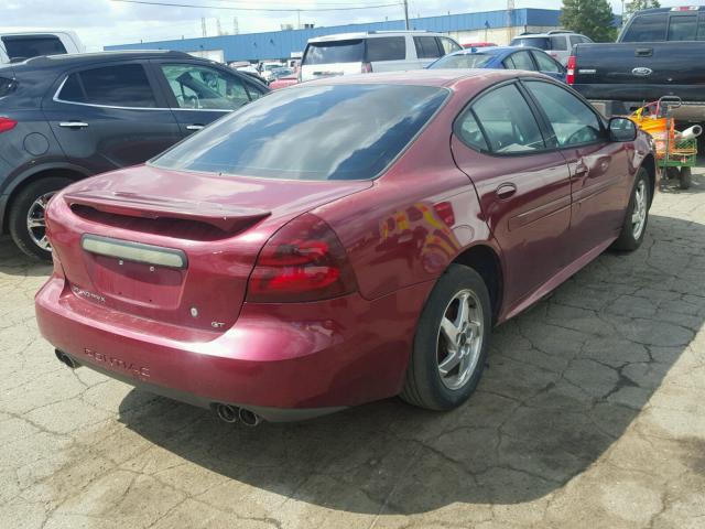 2G2WS522741364625 - 2004 PONTIAC GRAND PRIX ბურგუნდია ფოტო 4