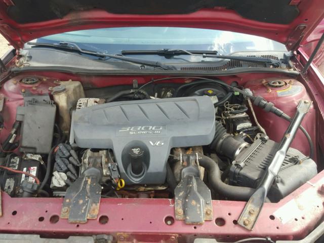 2G2WS522741364625 - 2004 PONTIAC GRAND PRIX ბურგუნდია ფოტო 7