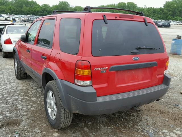 1FMYU04121KF31826 - 2001 FORD ESCAPE RED photo 3