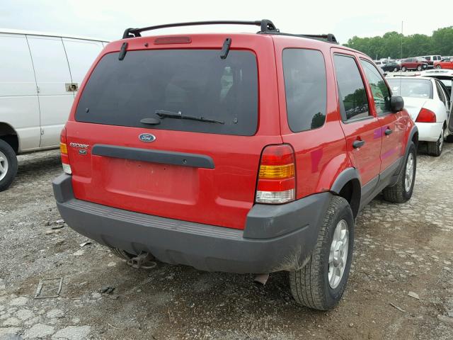 1FMYU04121KF31826 - 2001 FORD ESCAPE RED photo 4