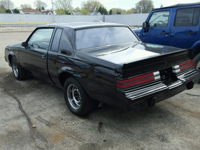 1G4GJ1178HP451124 - 1987 BUICK REGAL 黑色 照片 3