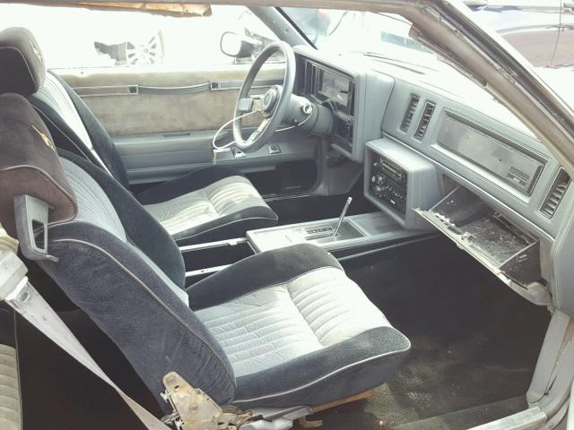 1G4GJ1178HP451124 - 1987 BUICK REGAL 黑色 照片 5
